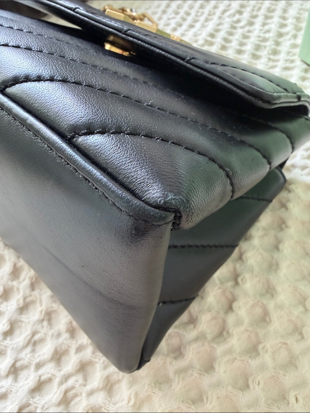 Off-White Jackhammer 19 Black Quilted Leather Handbag - Picture 4 of 16